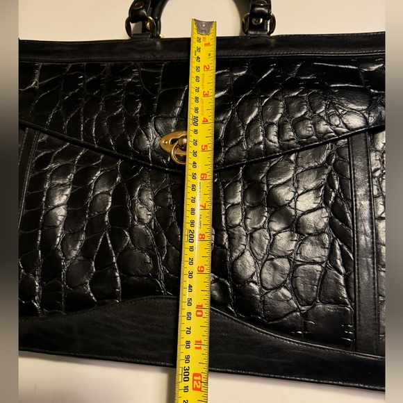 Vintage Black Jackson Pebbled Leather Briefcase Attaché IPad Laptop Case MINTY - Picture 7 of 8